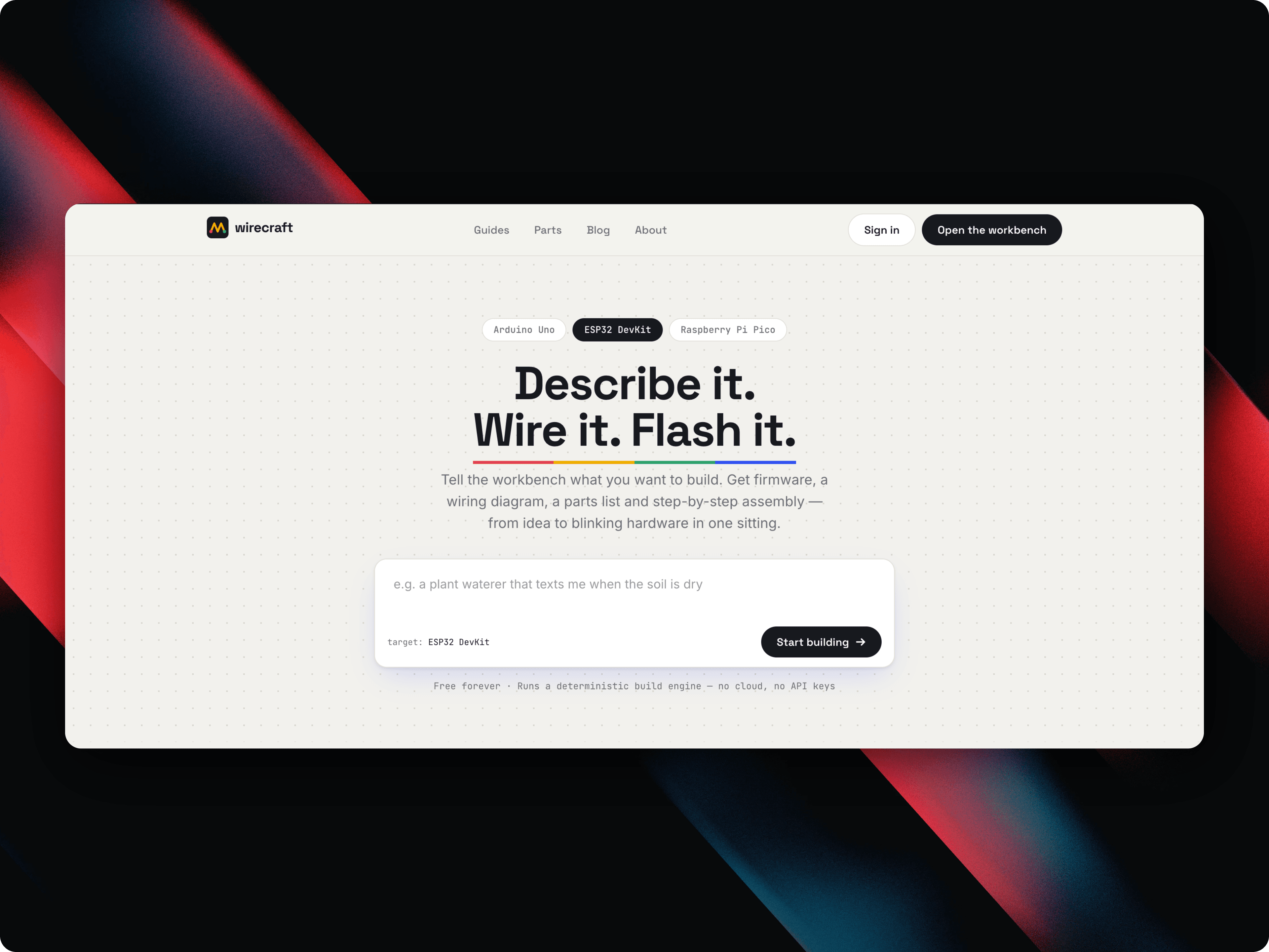 Wirecraft preview — hover